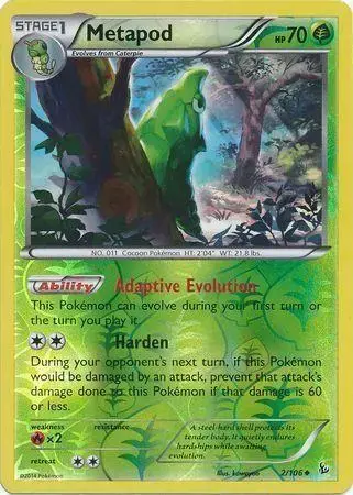 Metapod [Reverse Holo] - Pokemon Flashfire #2