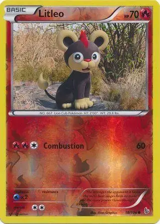 Litleo [Reverse Holo] - Pokemon Flashfire #18