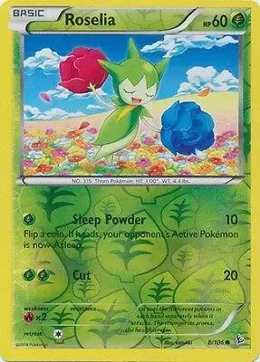 Roselia [Reverse Holo] - Pokemon Flashfire #8