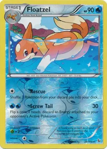 Floatzel [Reverse Holo] - Pokemon Flashfire #29