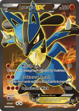 Lucario EX #107 - Pokemon Furious Fists