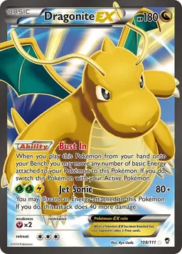 Dragonite EX #108 - Pokemon Furious Fists