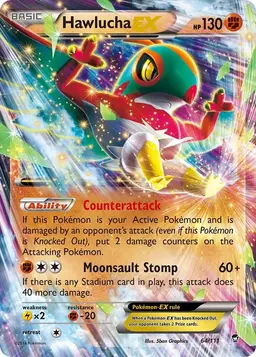 Hawlucha EX 64 - Pokemon Furious Fists