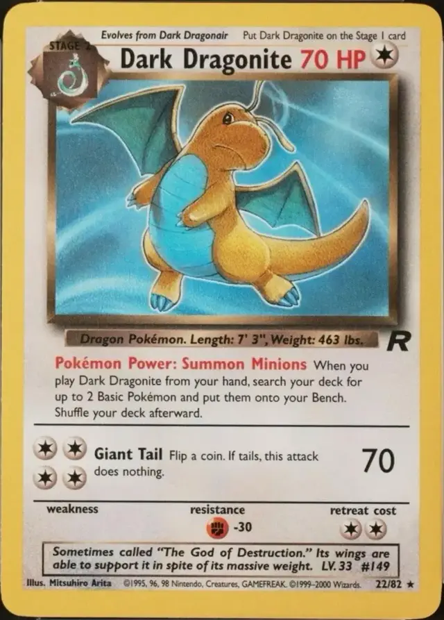 Dark Dragonite - Pokemon Team Rocket #22