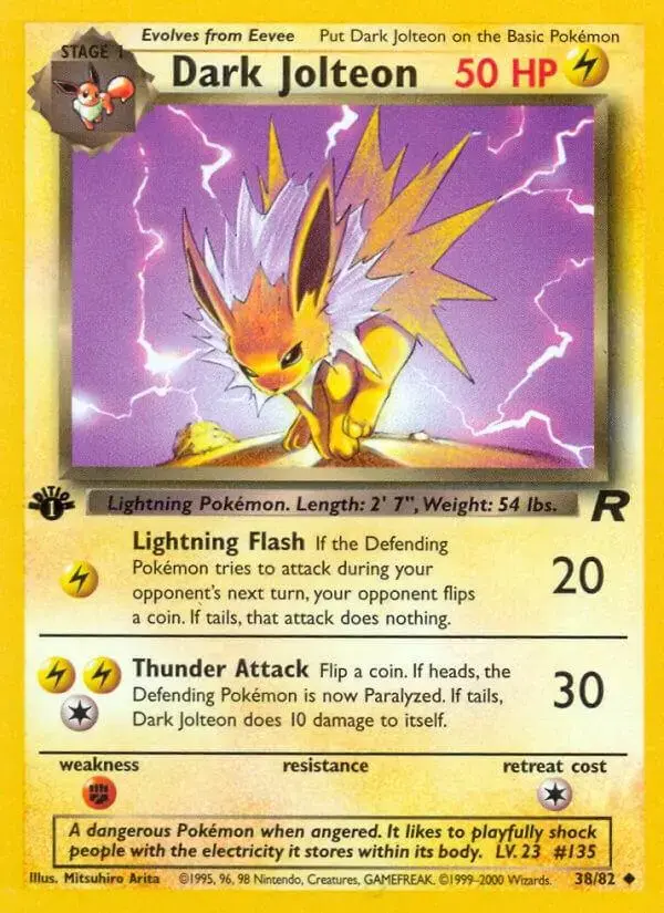 Dark Jolteon [1st Edition] - Pokemon Team Rocket #38