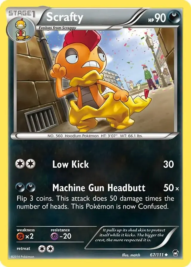 Scrafty - Pokemon Furious Fists #67