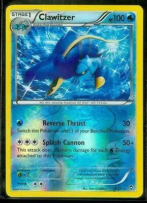 Clawitzer [Reverse Holo] - Pokemon Furious Fists #24