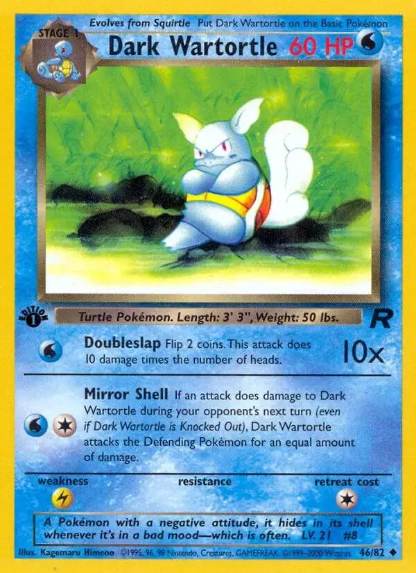 Dark Wartortle [1st Edition] - Pokemon Team Rocket #46