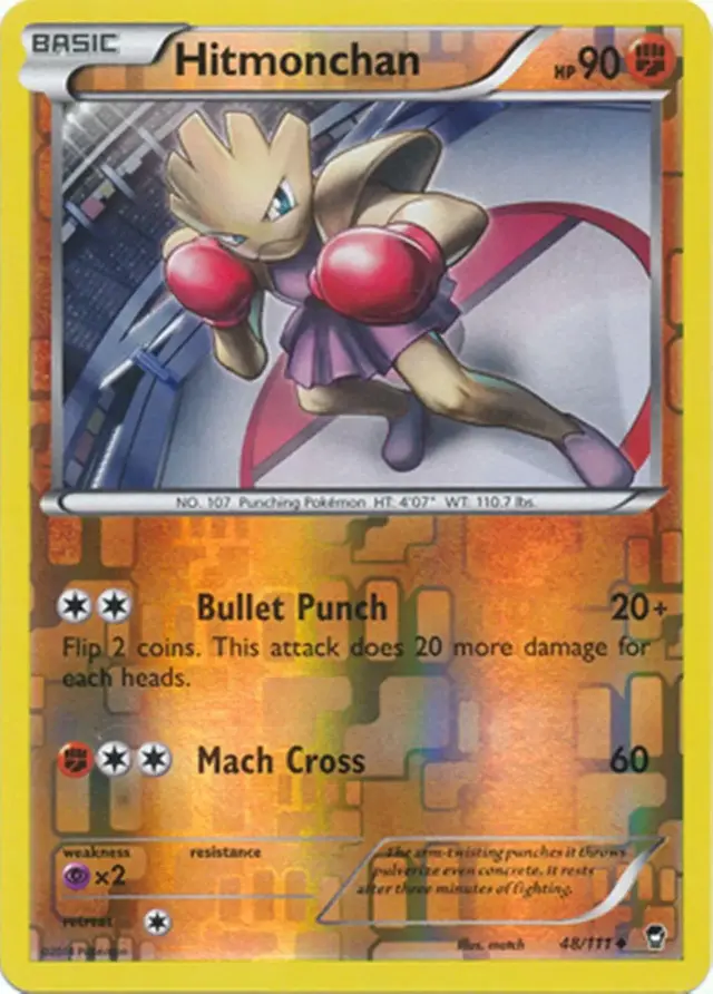 Hitmonchan [Reverse Holo] - Pokemon Furious Fists #48
