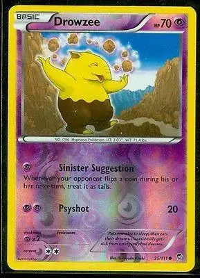 Drowzee [Reverse Holo] - Pokemon Furious Fists #35