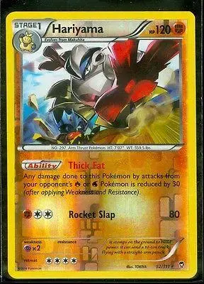 Hariyama [Reverse Holo] - Pokemon Furious Fists #52