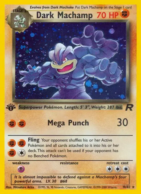Dark Machamp [1st Edition] - Pokemon Team Rocket #10