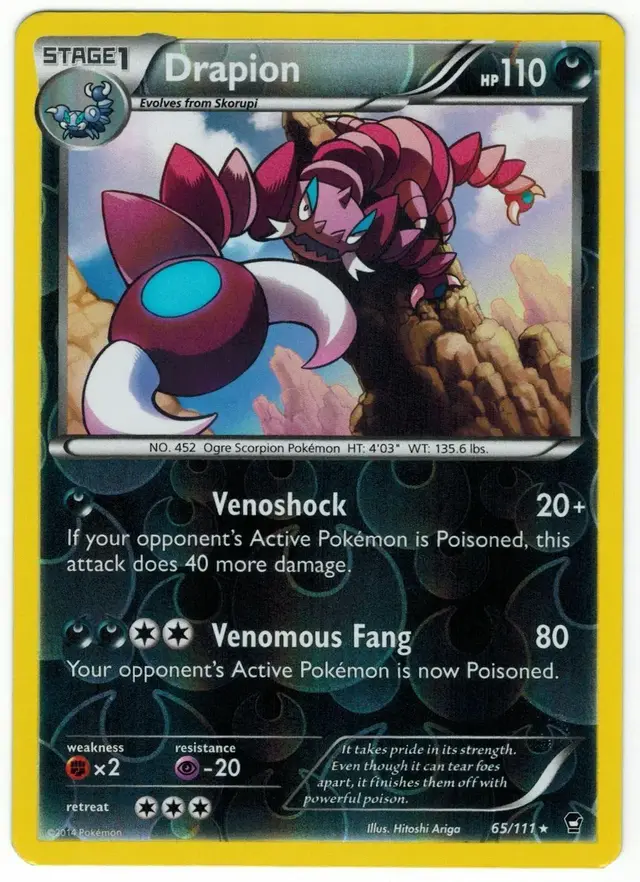 Drapion [Reverse Holo] - Pokemon Furious Fists #65