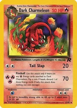 Dark Charmeleon [W Stamp] - Pokemon Team Rocket