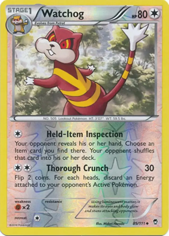 Watchog [Reverse Holo] - Pokemon Furious Fists #85