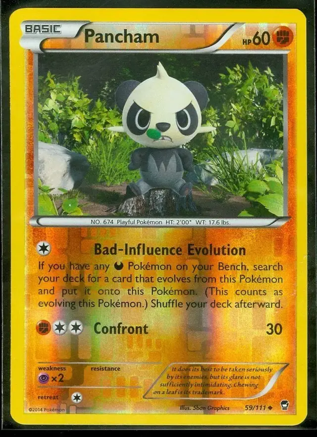 Pancham [Reverse Holo] - Pokemon Furious Fists #59