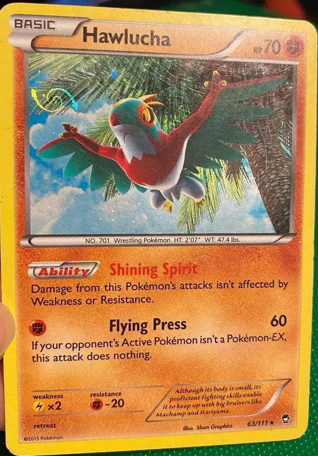 Hawlucha [Swirl Holo] - Pokemon Furious Fists #63