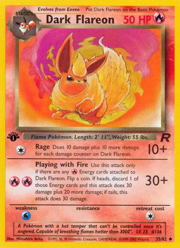 Dark Flareon [1st Edition] - Pokemon Team Rocket #35