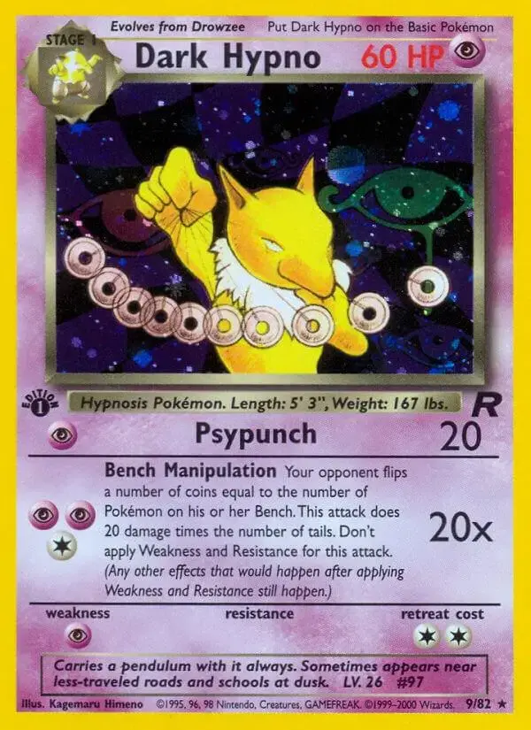 Dark Hypno [1st Edition] - Pokemon Team Rocket #9