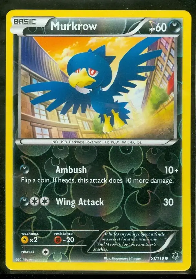 Murkrow [Reverse Holo] - Pokemon Phantom Forces #51