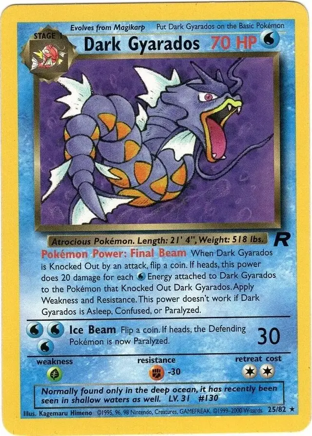 Dark Gyarados - Pokemon Team Rocket #25