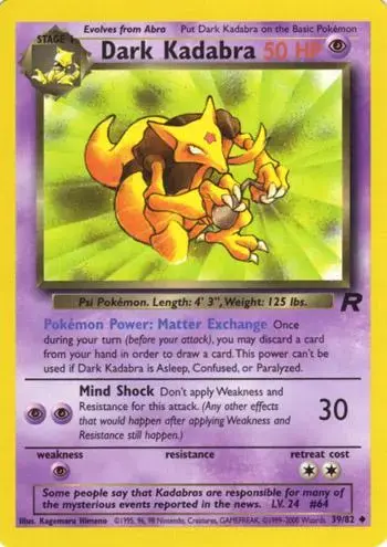 Dark Kadabra - Pokemon Team Rocket #39