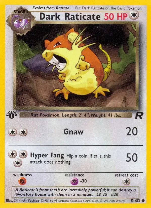 Dark Raticate [1st Edition] - Pokemon Team Rocket #51