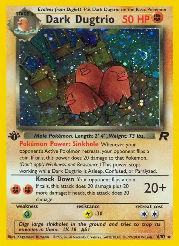 Dark Dugtrio [1st Edition] - Pokemon Team Rocket #6