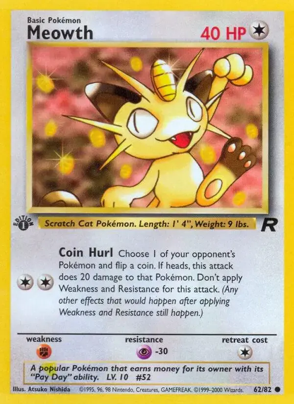 Meowth [1st Edition] - Pokemon Team Rocket #62