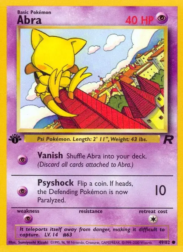 Abra [1st Edition] - Pokemon Team Rocket #49