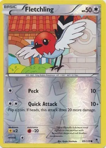 Fletchling [Reverse Holo] - Pokemon Phantom Forces #89