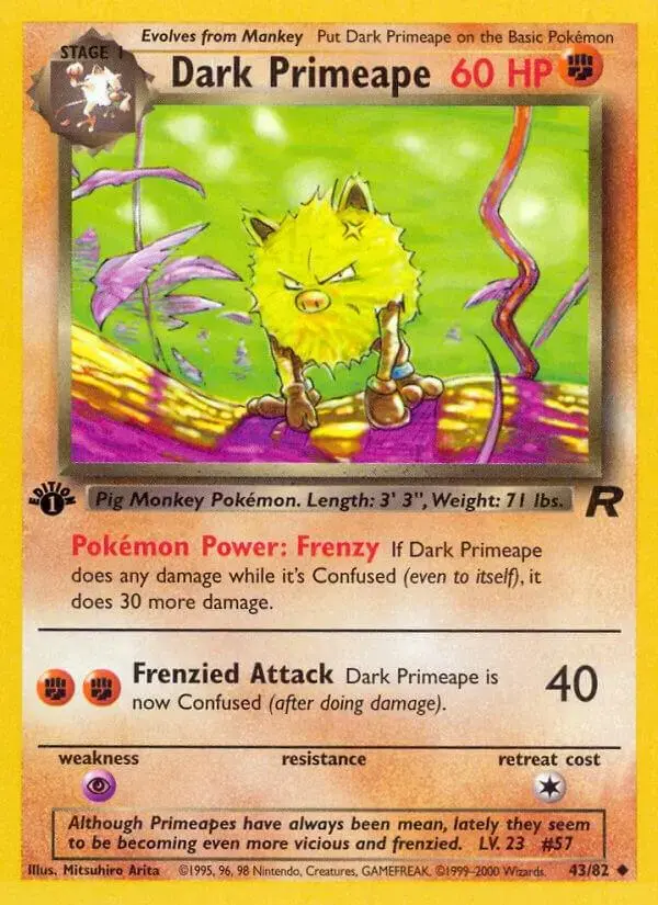 Dark Primeape [1st Edition] - Pokemon Team Rocket #43