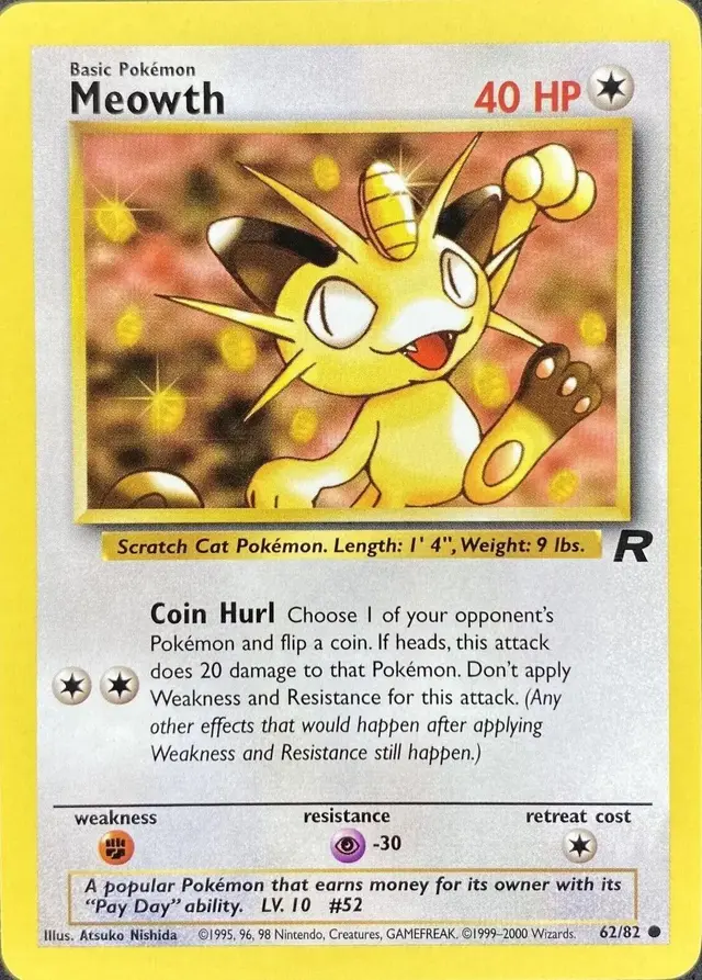 Meowth #62 - Pokemon Team Rocket