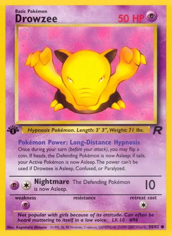 Drowzee [1st Edition] - Pokemon Team Rocket #54