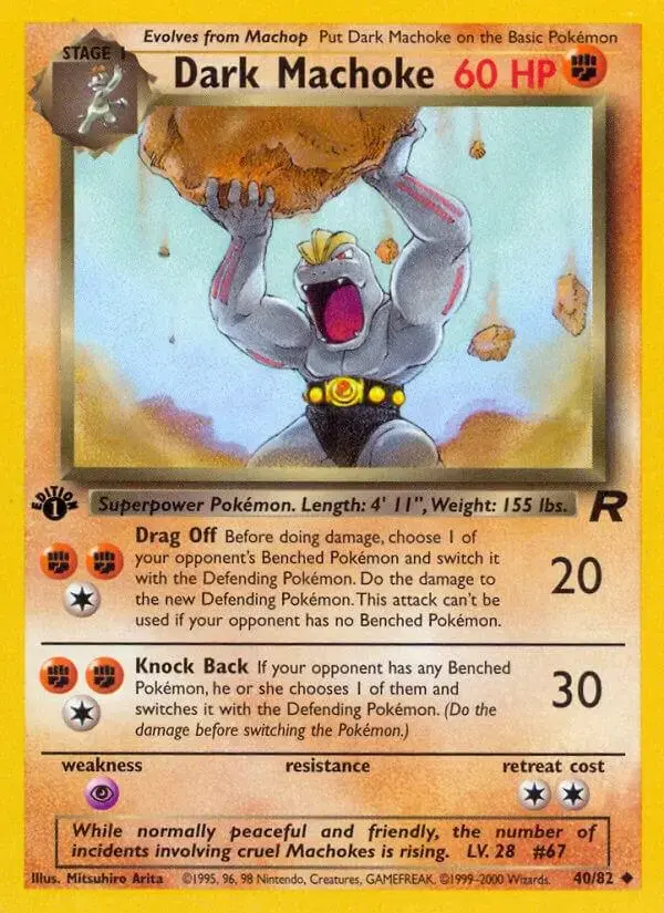 Dark Machoke [1st Edition] - Pokemon Team Rocket #40