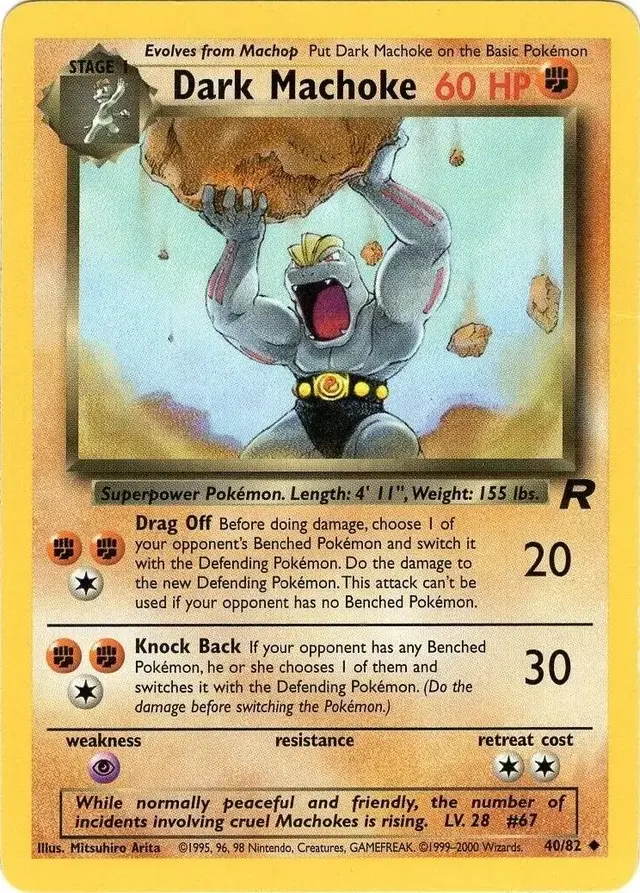 Dark Machoke - Pokemon Team Rocket #40