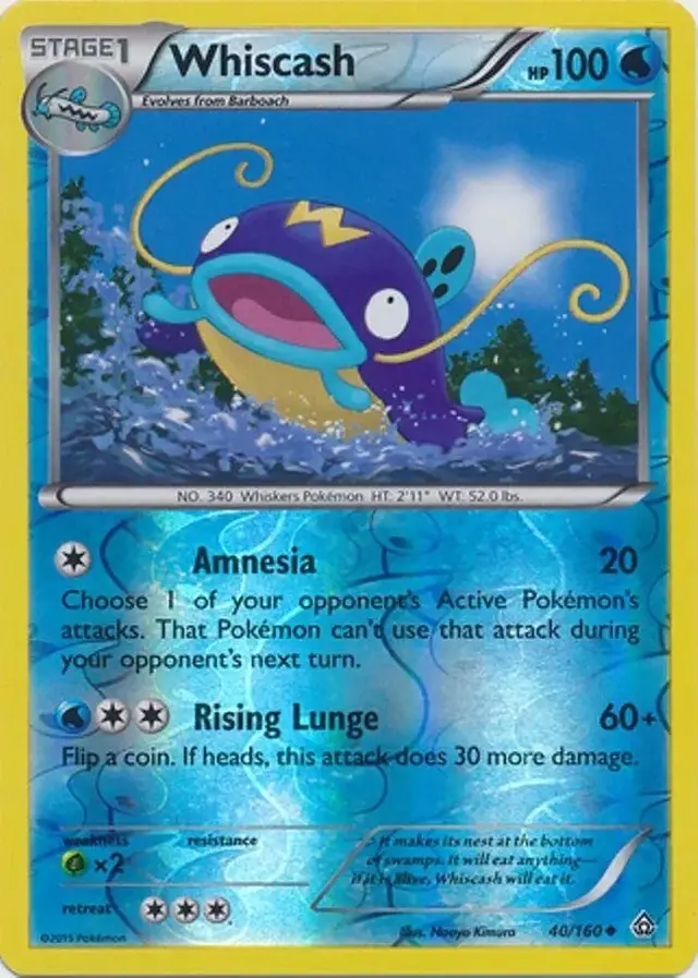 Whiscash [Reverse Holo] - Pokemon Primal Clash #40