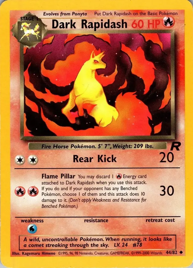 Dark Rapidash #44 - Pokemon Team Rocket