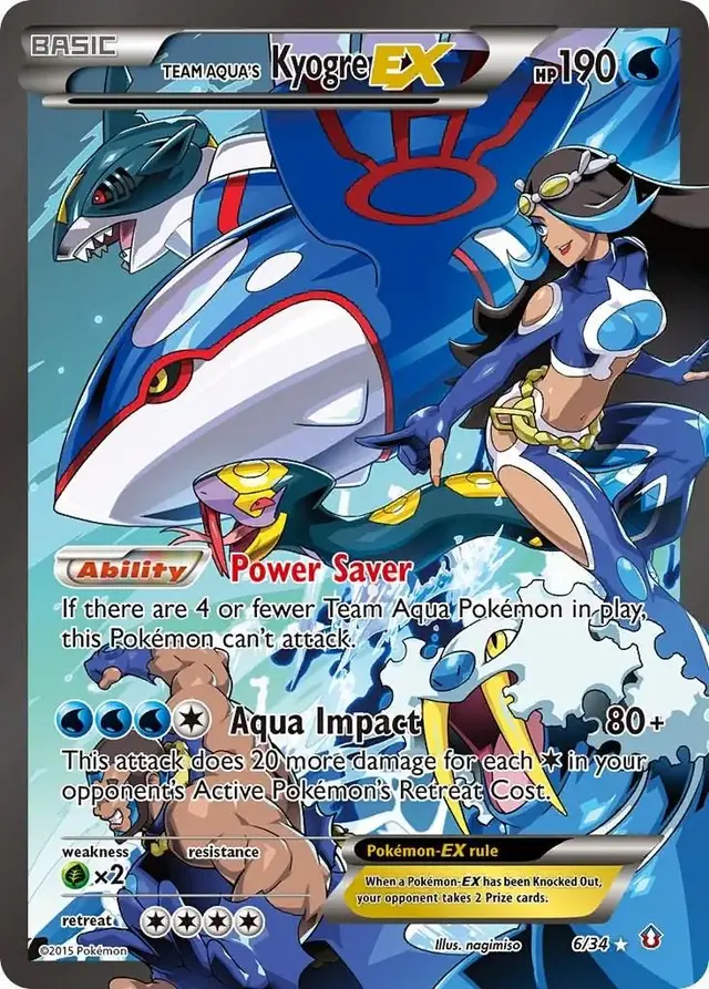 Team Aqua's Kyogre EX - Pokemon Double Crisis #6