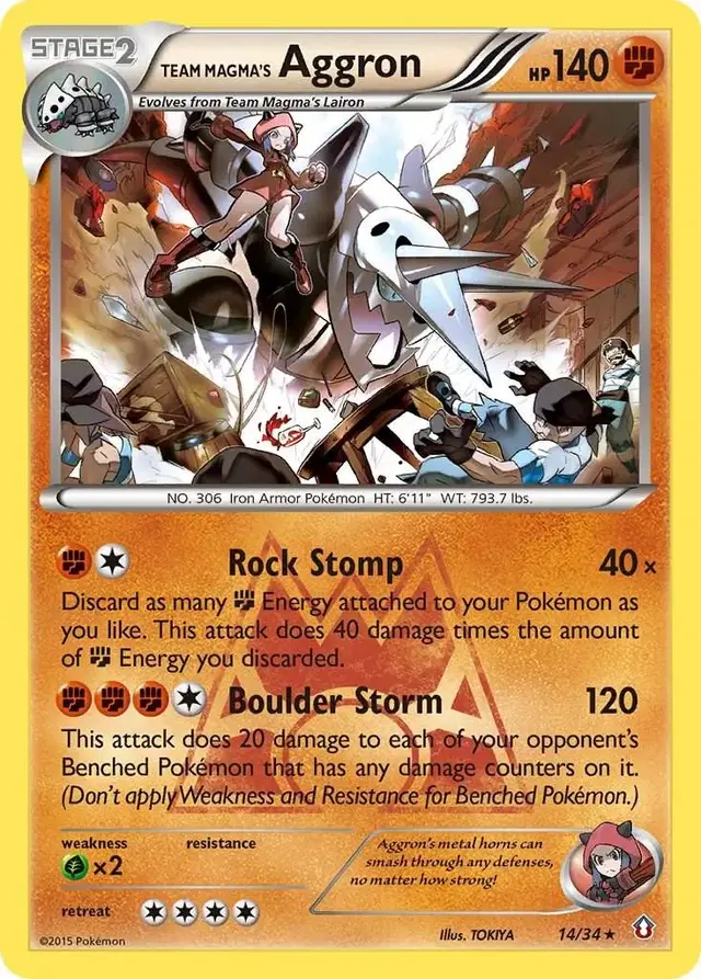 Team Magma's Aggron - Pokemon Double Crisis #14