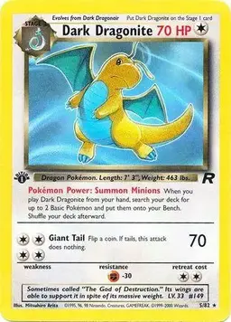 Dark Dragonite [1st Edition Error] - Pokemon Team Rocket
