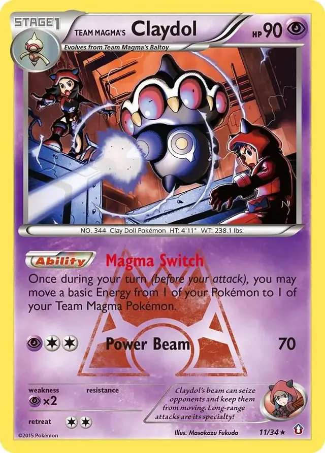 Team Magma's Claydol - Pokemon Double Crisis #11