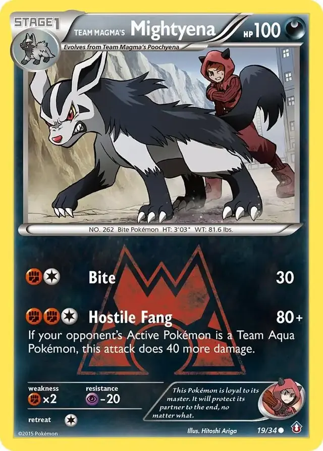 Team Magma's Mightyena - Pokemon Double Crisis #19