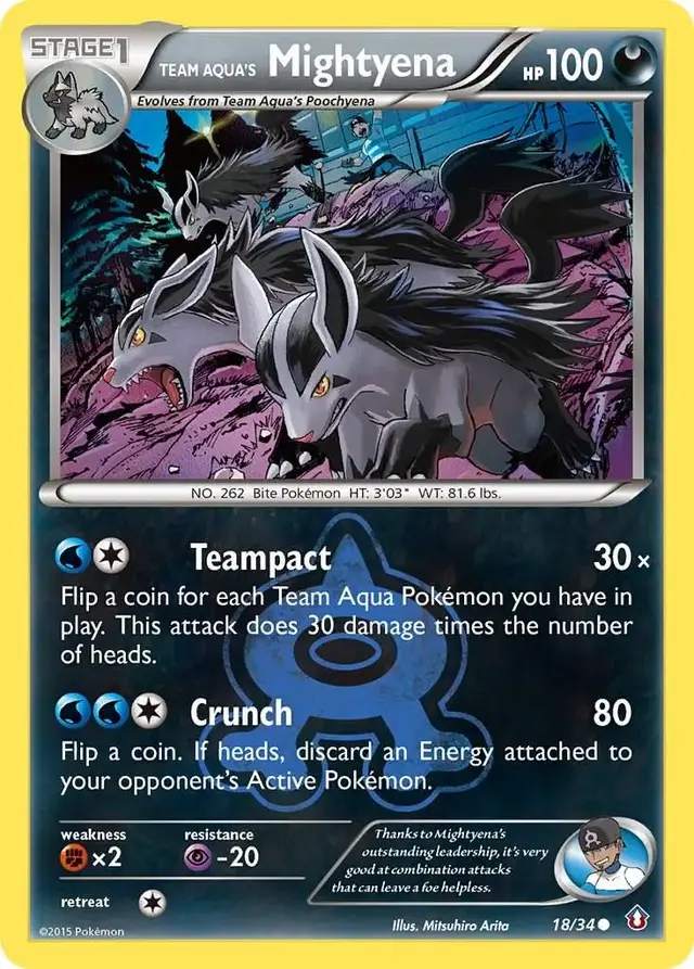 Team Aqua's Mightyena - Pokemon Double Crisis #18