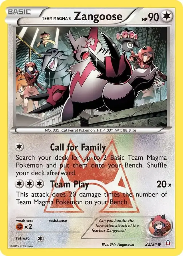 Team Magma's Zangoose - Pokemon Double Crisis #22