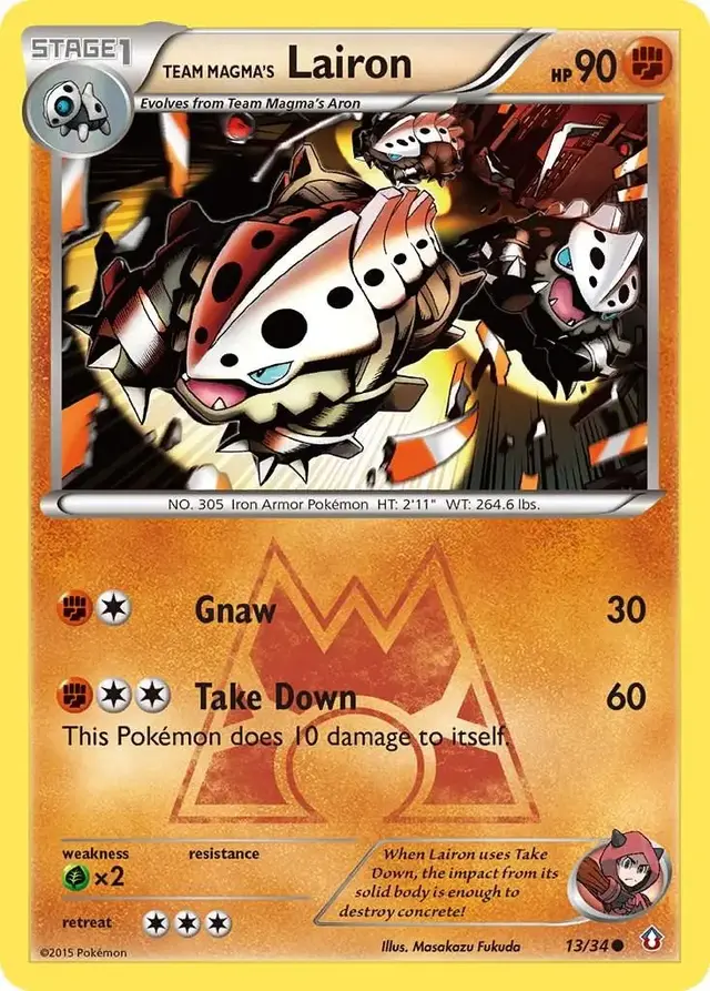 Team Magma's Lairon - Pokemon Double Crisis #13