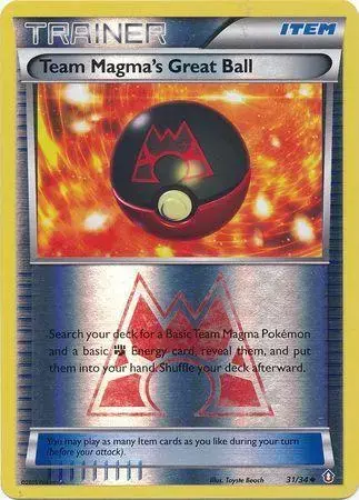 Team Magma's Great Ball [Reverse Holo] - Pokemon Double Crisis #31