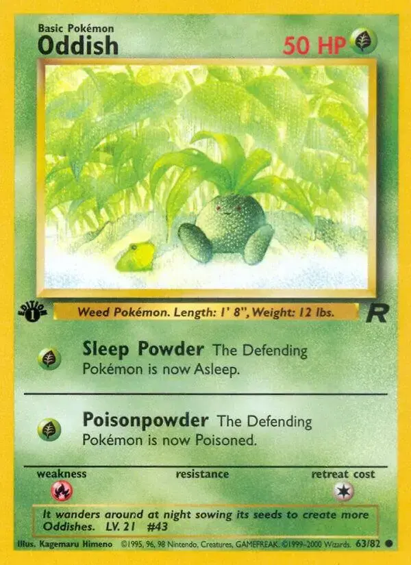 Oddish [1st Edition] - Pokemon Team Rocket #63