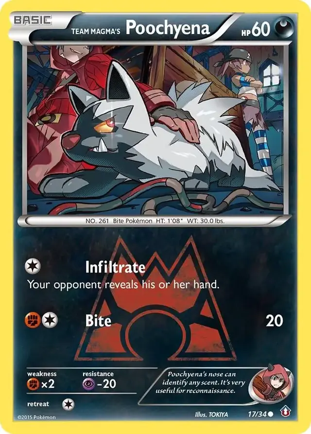 Team Magma's Poochyena - Pokemon Double Crisis #17