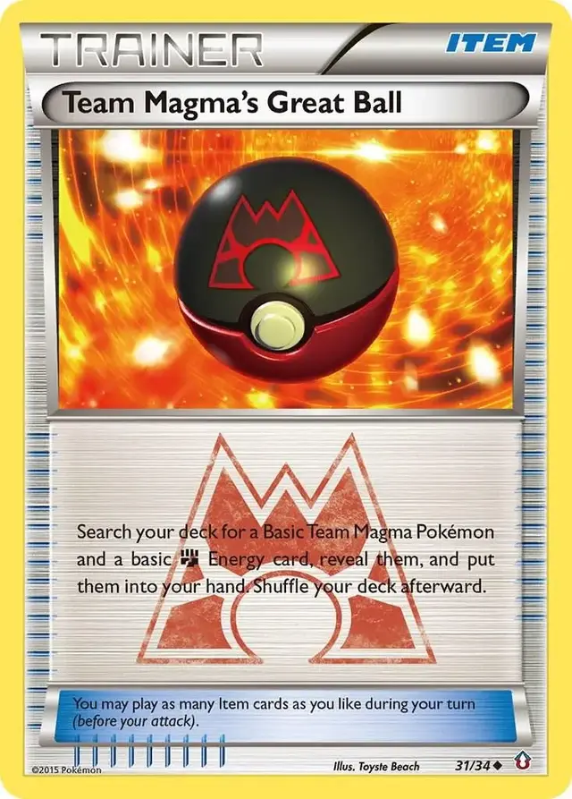 Team Magma's Great Ball - Pokemon Double Crisis #31